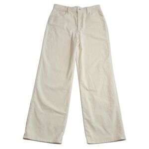 Universal Thread High Rise Wide Leg Corduroy Pants Cream Womens 14R 
B614